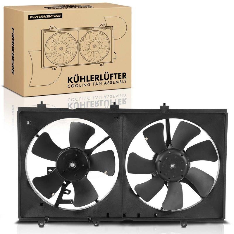 1x Frankberg Motorkühler Doppellüfter mit Kühlerlüfterrahmen passend für Mitsubishi Lancer VII Outlander II ASX 5481FB0021360