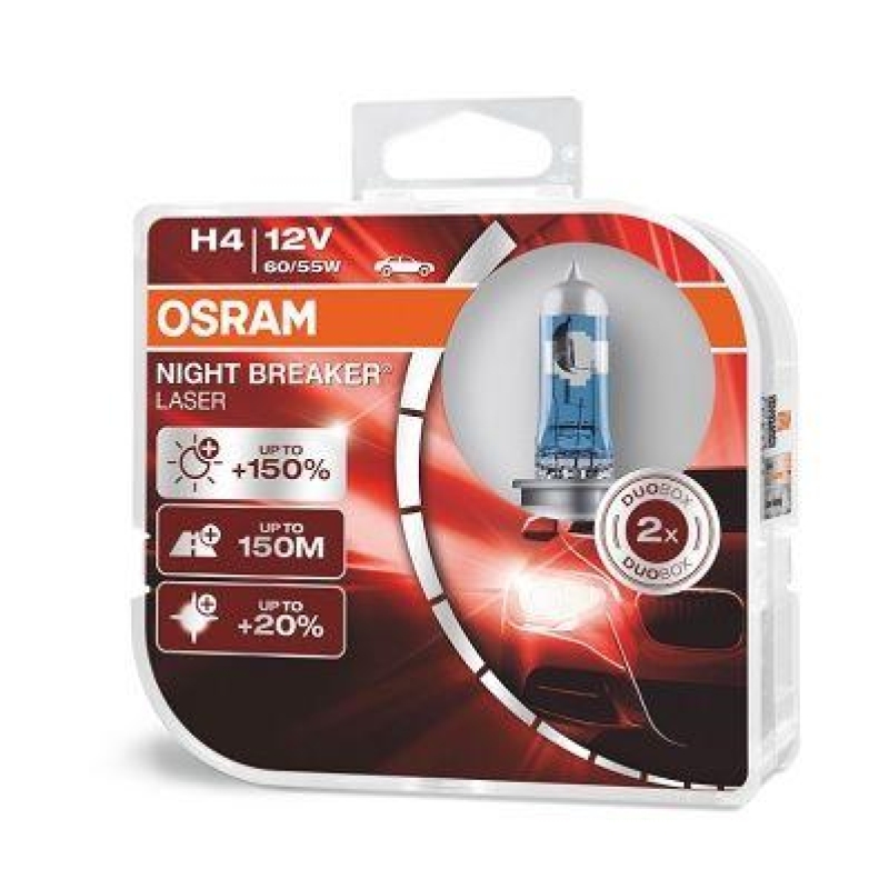 OSRAM H4 Night Breaker Glühlampe Duo Pack