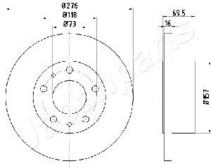 2x JAPANPARTS Bremsscheibe