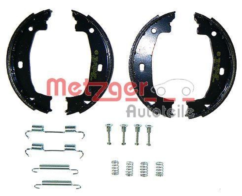 METZGER Brake Shoe Set, parking brake