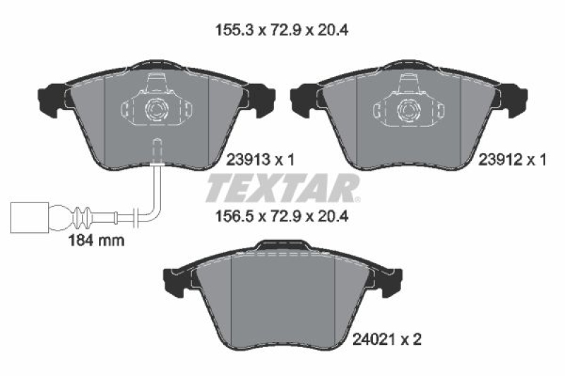 TEXTAR Bremsbelagsatz, Scheibenbremse Q+ 2391301