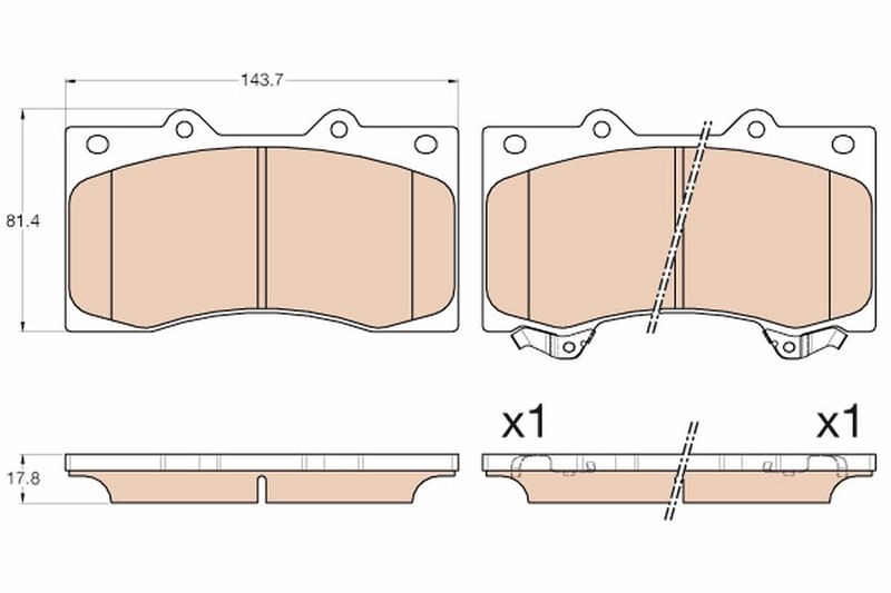 TRW Brake Pad Set, disc brake