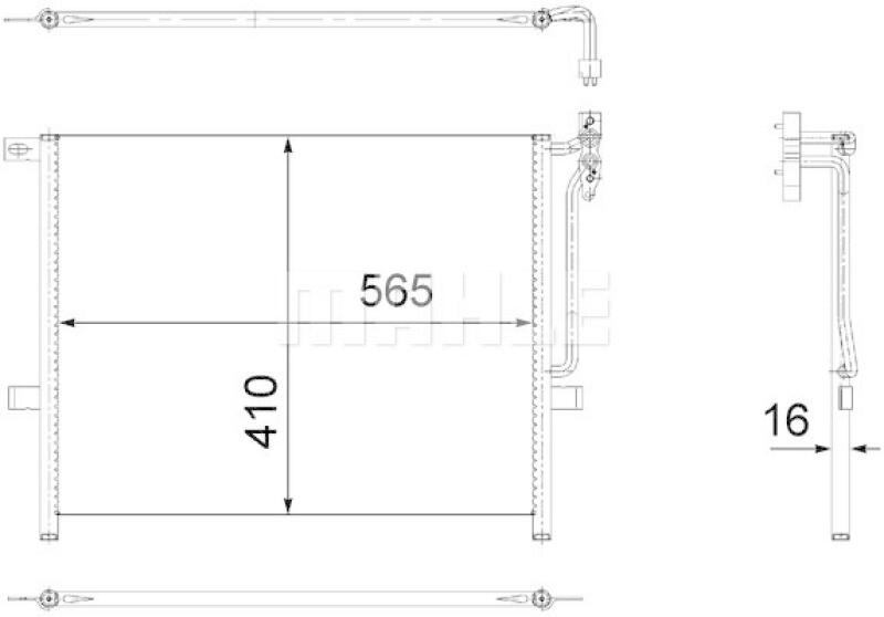 MAHLE Condenser, air conditioning BEHR