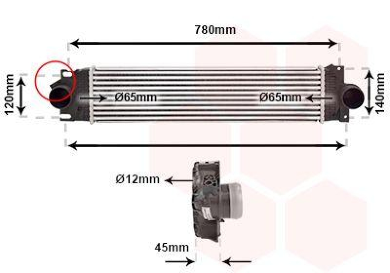VAN WEZEL Intercooler, charger