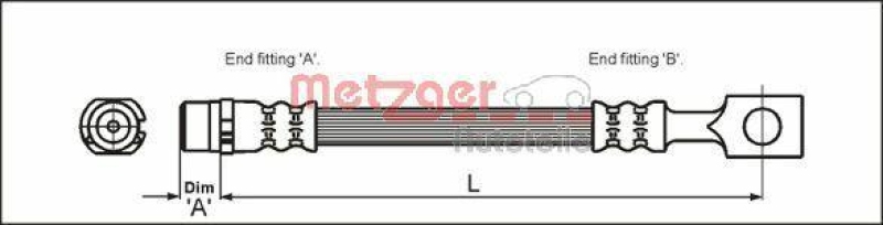 METZGER Bremsschlauch 4112818