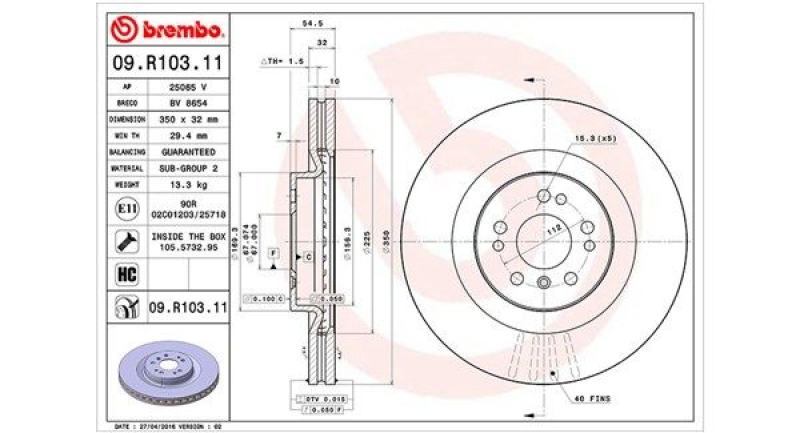 2x MAGNETI MARELLI Bremsscheibe