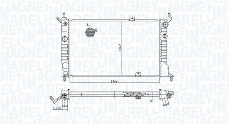 MAGNETI MARELLI Radiator, engine cooling