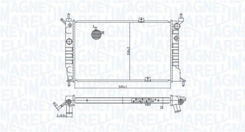 MAGNETI MARELLI Kühler, Motorkühlung