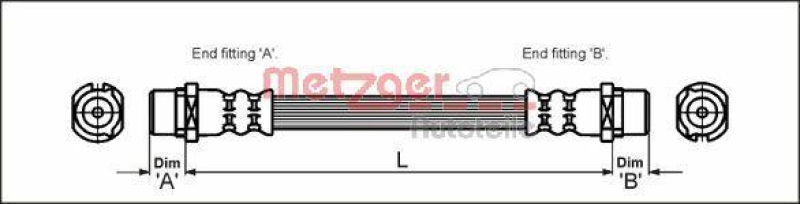 METZGER Brake Hose