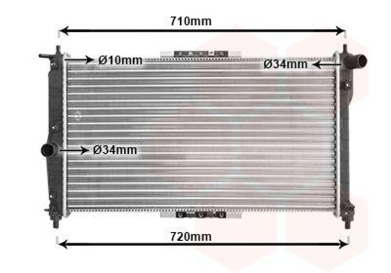 VAN WEZEL Radiator, engine cooling
