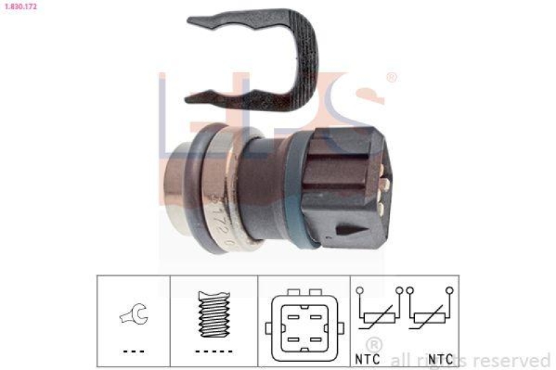 EPS Sensor, Kühlmitteltemperatur Made in Italy - OE Equivalent