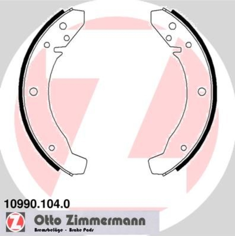 ZIMMERMANN Brake Shoe Set