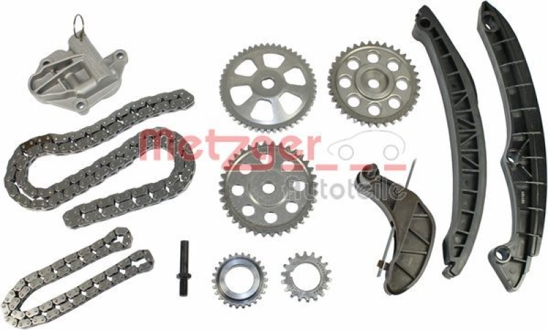 Metzger Steuerkettensatz 7500007 passend für Skoda Fabia II 542 & VW Polo V 6R1 7500007