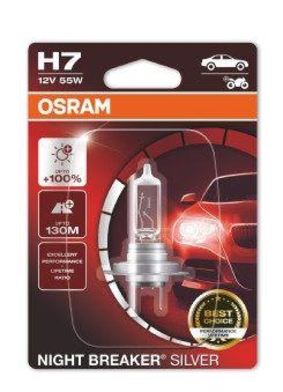 OSRAM Glühlampe, Abbiegescheinwerfer NIGHT BREAKER® SILVER