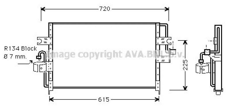 AVA QUALITY COOLING Kondensator, Klimaanlage