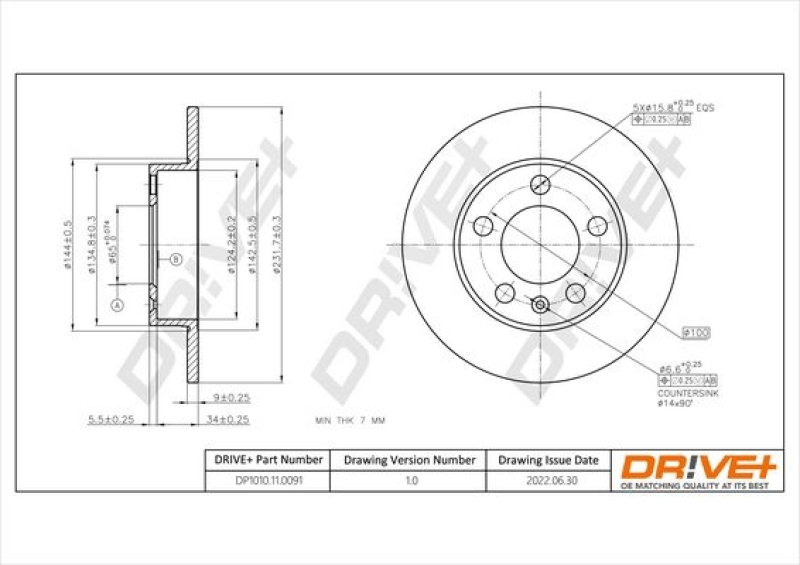 2x Dr!ve+ Bremsscheibe