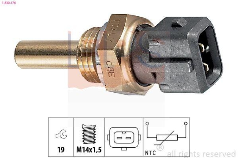 EPS Sensor, Kühlmitteltemperatur Made in Italy - OE Equivalent
