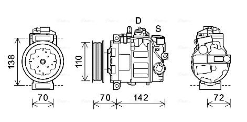 AVA QUALITY COOLING Compressor, air conditioning