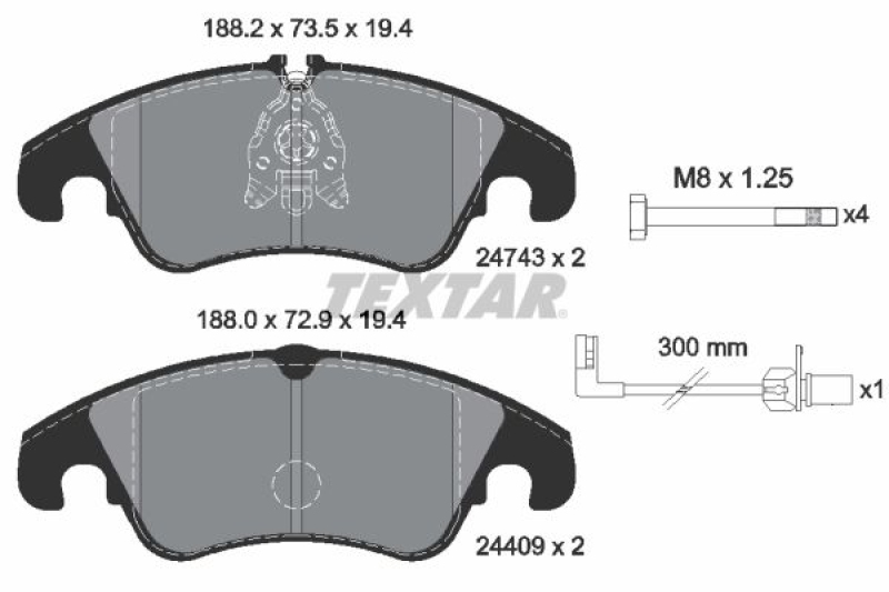 TEXTAR Brake Pad Set, disc brake epad