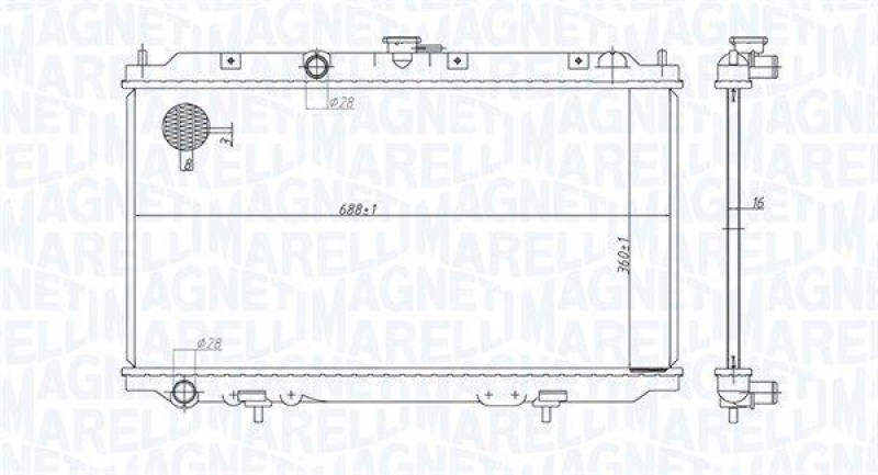 MAGNETI MARELLI Kühler, Motorkühlung