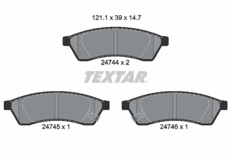 TEXTAR Bremsbelagsatz, Scheibenbremse Q+ 2474401