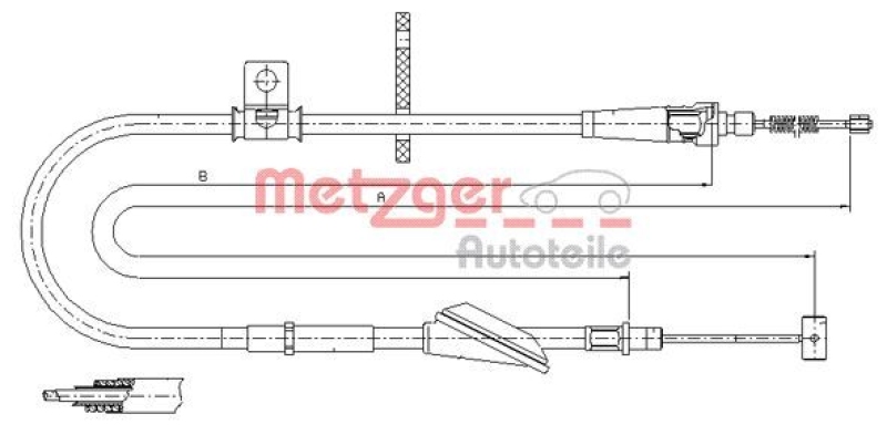 METZGER Seilzug, Feststellbremse 115745