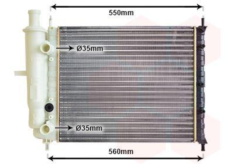 VAN WEZEL Radiator, engine cooling