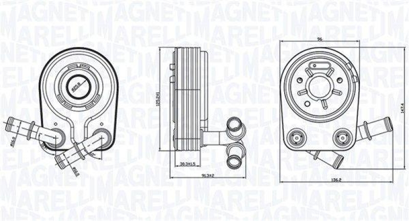 MAGNETI MARELLI Ölkühler, Motoröl 350300000100