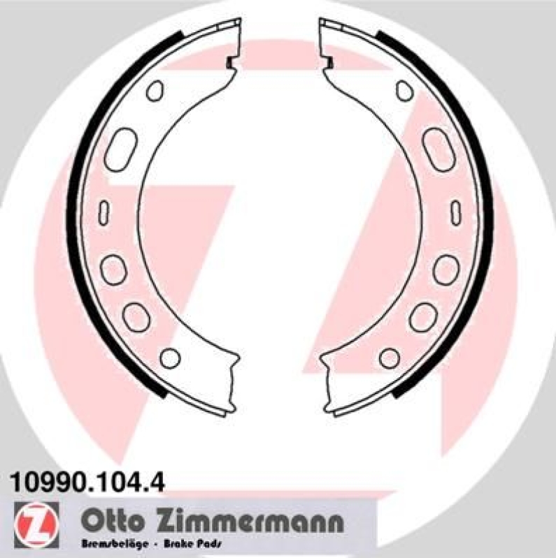 ZIMMERMANN Brake Shoe Set, parking brake