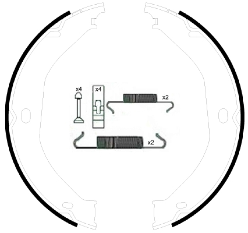 HELLA Brake Shoe Set, parking brake