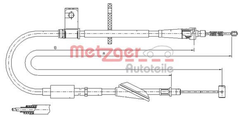 METZGER Cable Pull, parking brake