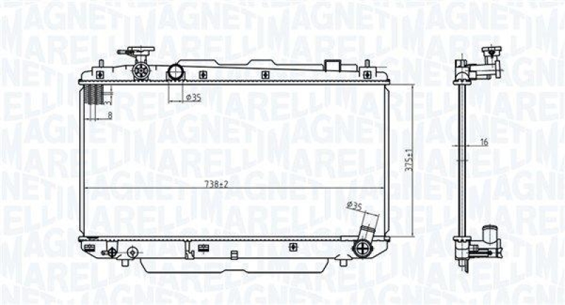 MAGNETI MARELLI Radiator, engine cooling