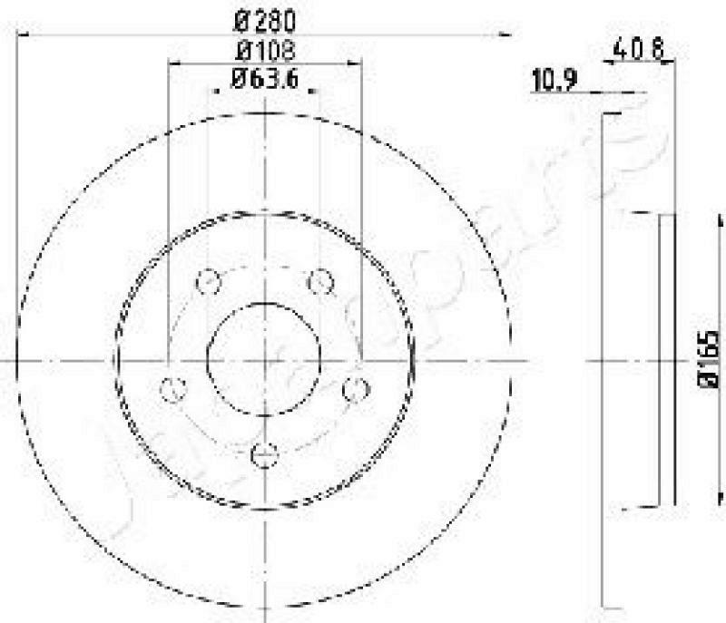 2x JAPANPARTS Bremsscheibe