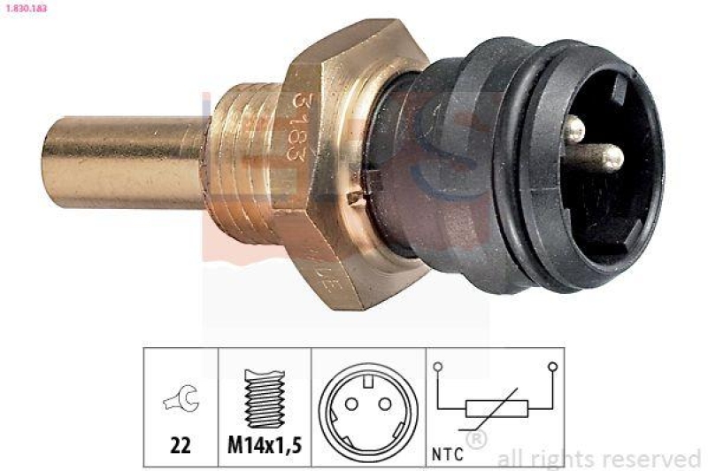 EPS Sensor, Kühlmitteltemperatur Made in Italy - OE Equivalent