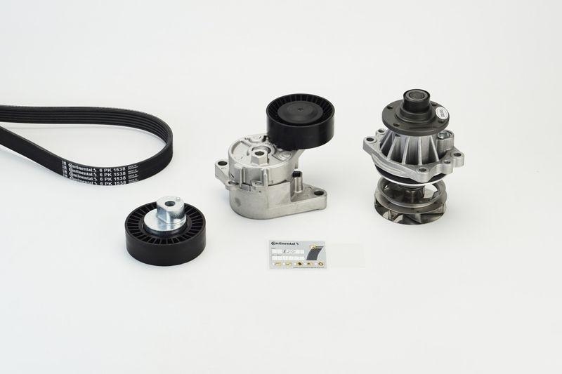 CONTINENTAL CTAM Water Pump + V-Ribbed Belt Set