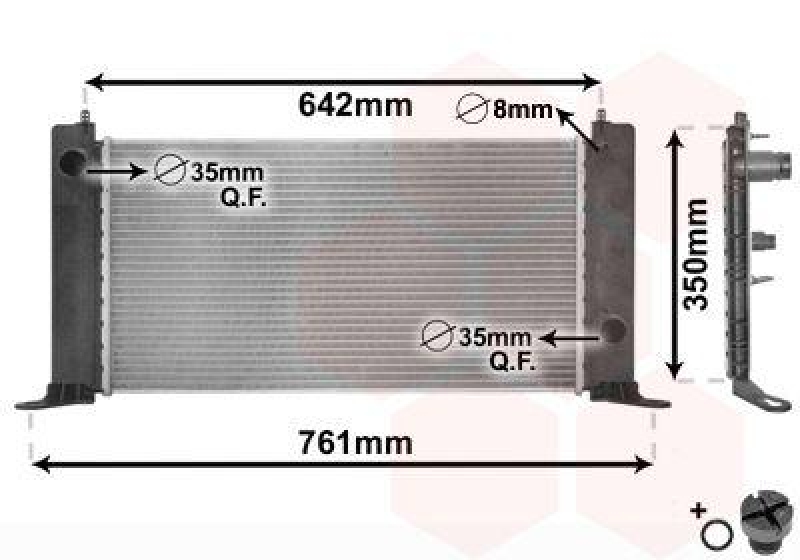 VAN WEZEL Radiator, engine cooling