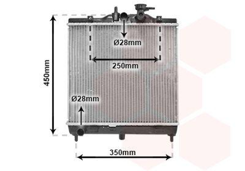 VAN WEZEL Radiator, engine cooling