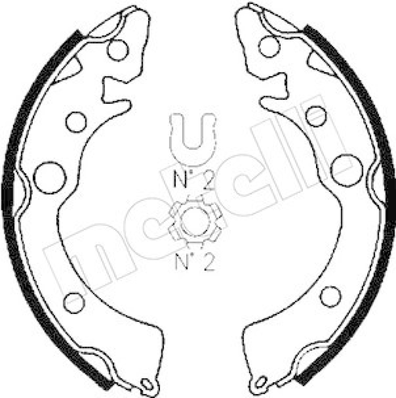 METELLI Brake Shoe Set