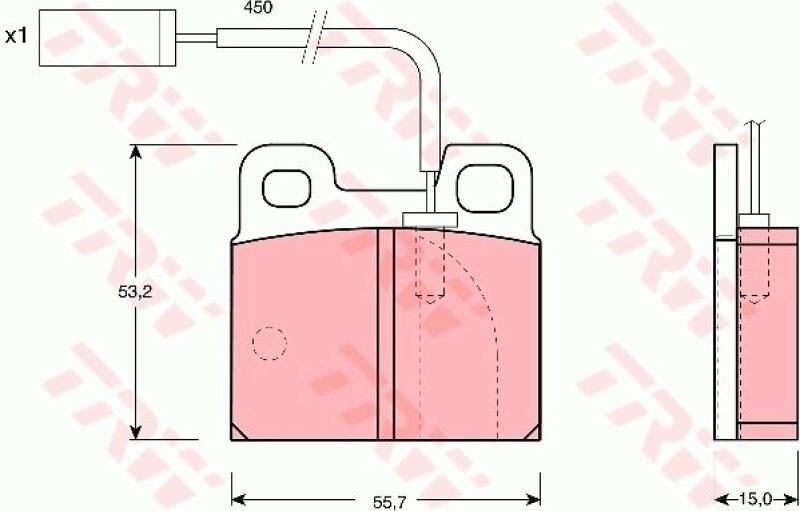 TRW Brake Pad Set, disc brake