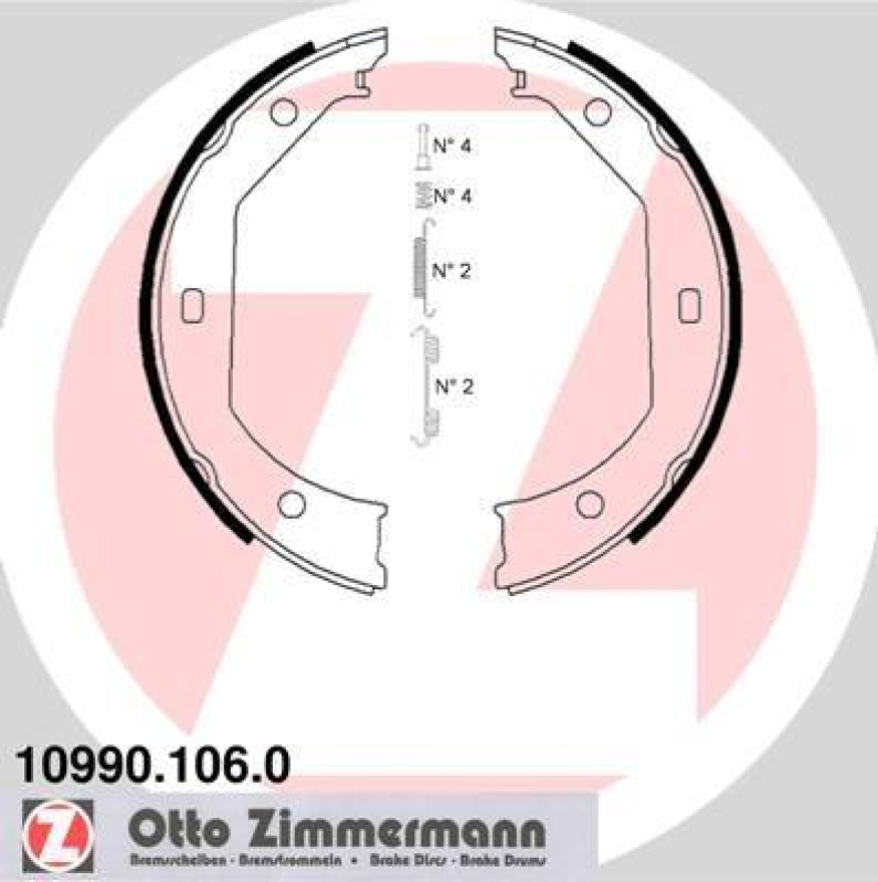 ZIMMERMANN Bremsbackensatz, Feststellbremse