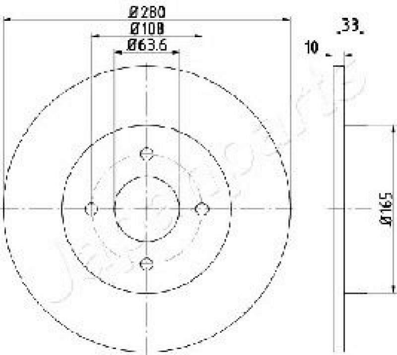 2x JAPANPARTS Bremsscheibe