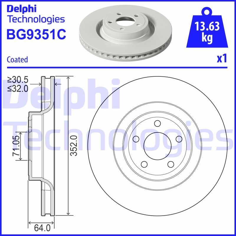 2x DELPHI Bremsscheibe