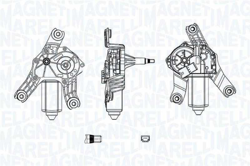 MAGNETI MARELLI Wischermotor 64071300010