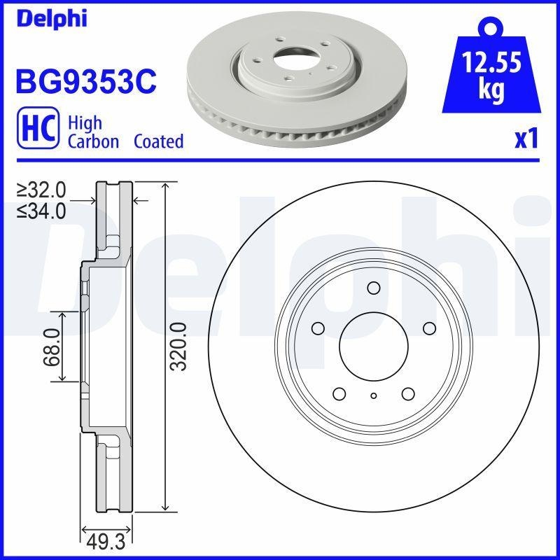 2x DELPHI Bremsscheibe