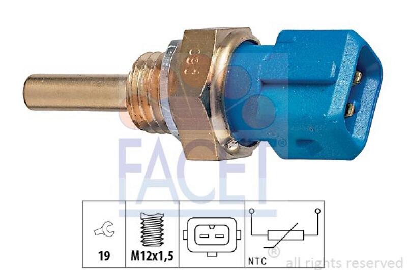 FACET Sensor, Kühlmitteltemperatur Made in Italy - OE Equivalent