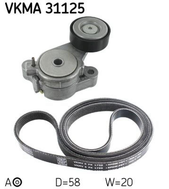 SKF V-Ribbed Belt Set