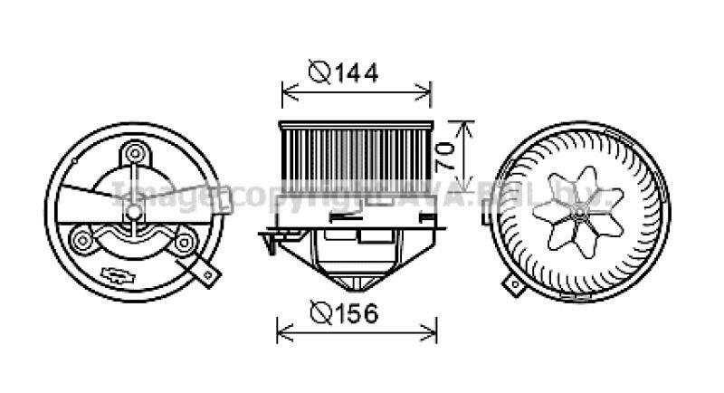 AVA QUALITY COOLING Elektromotor, Innenraumgebläse