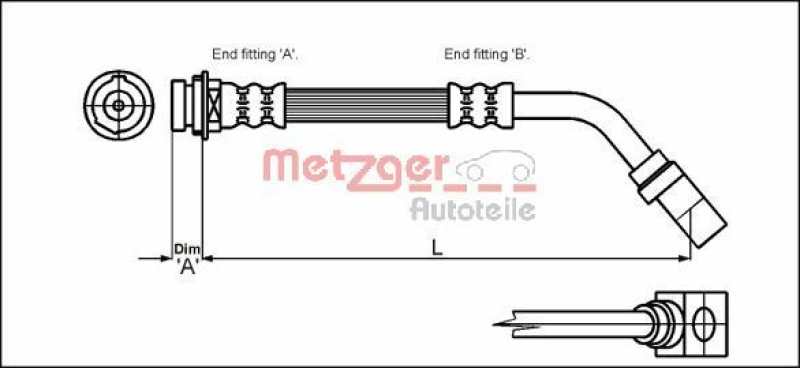 METZGER Bremsschlauch 4114751