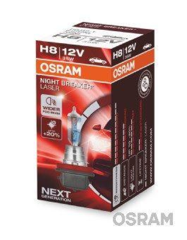 OSRAM Glühlampe, Abbiegescheinwerfer NIGHT BREAKER® LASER next generation