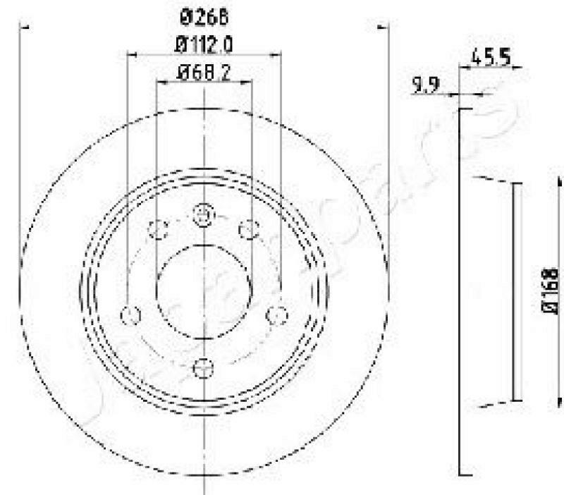 2x JAPANPARTS Bremsscheibe